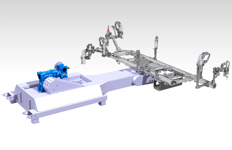 CAD visualization with the robotic gripper